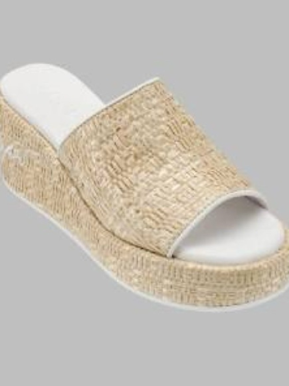 Karl Lagerfeld Calvina Wedge Mule woven Platform Slide Sandal. NIB 7
